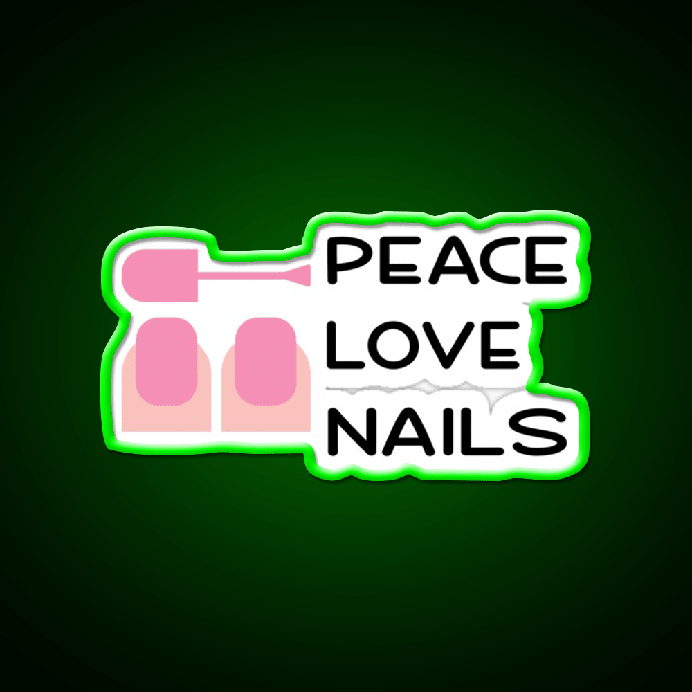 Peace Love Nail Salon Led Neon Sign Rgb Color - Shineneon