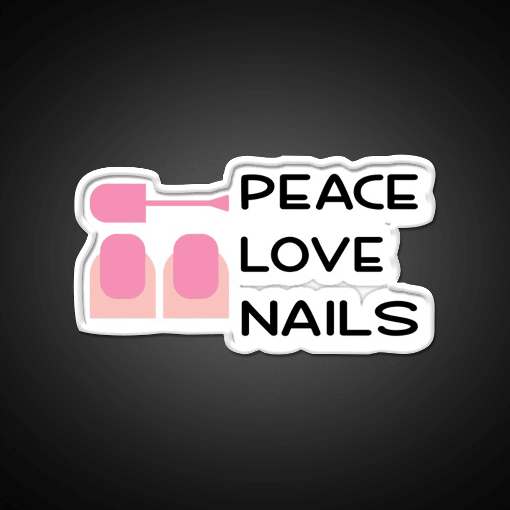 Peace Love Nail Salon Led Neon Sign Rgb Color - Shineneon