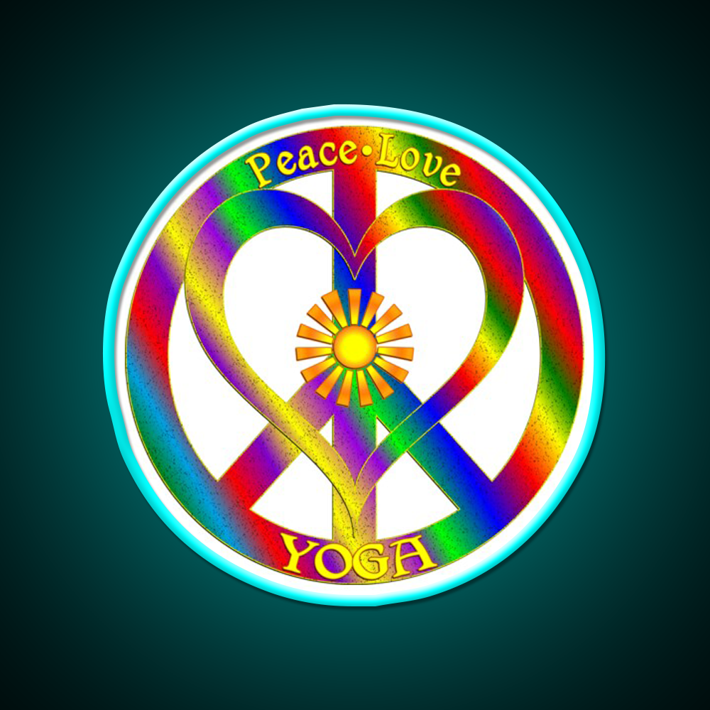 Peace Love Yoga Led Neon Sign For Wellness Space Rgb Color