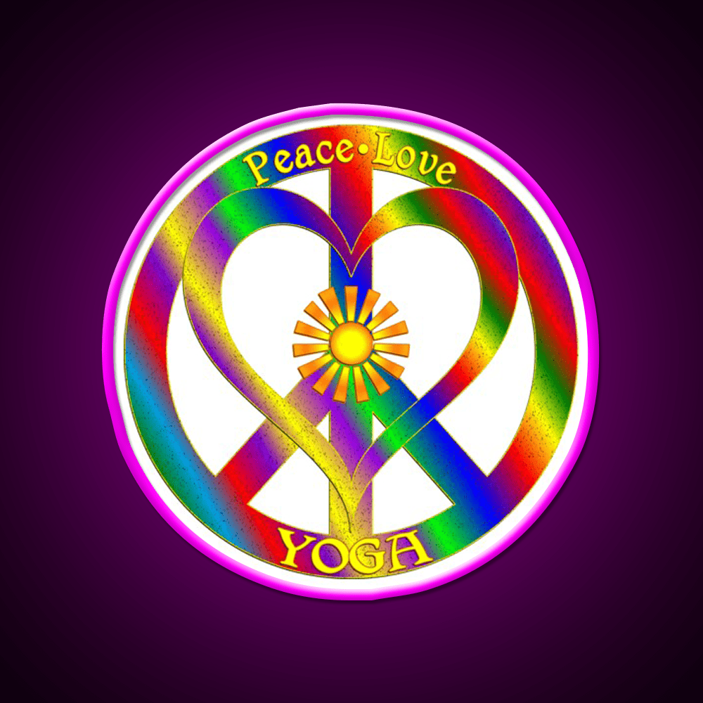 Peace Love Yoga Led Neon Sign For Wellness Space Rgb Color - Shineneon