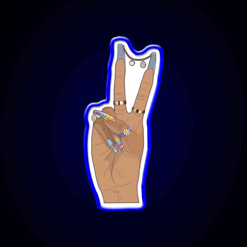 Peace Nail Salon Led Neon Sign Rgb Color - Shineneon