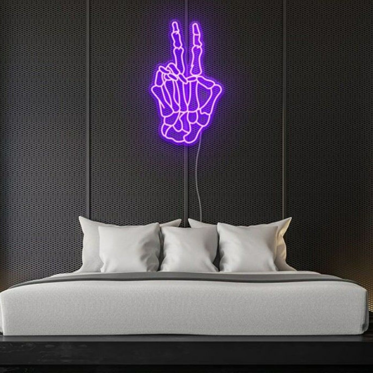 Peace Skull Hand Neon Sign | Shineneon