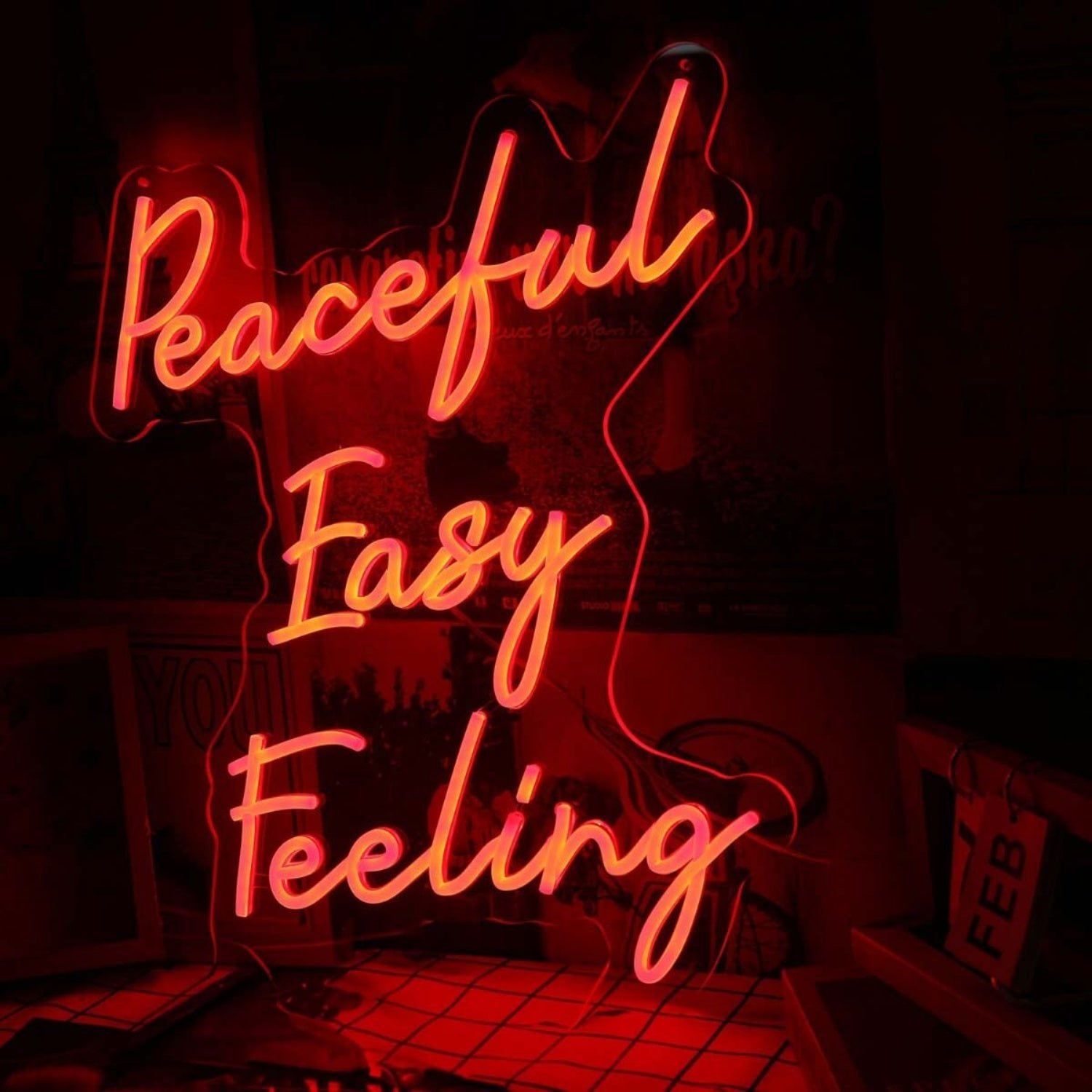 Peaceful Easy Feeling Red Led Neon Sign - Shineneon