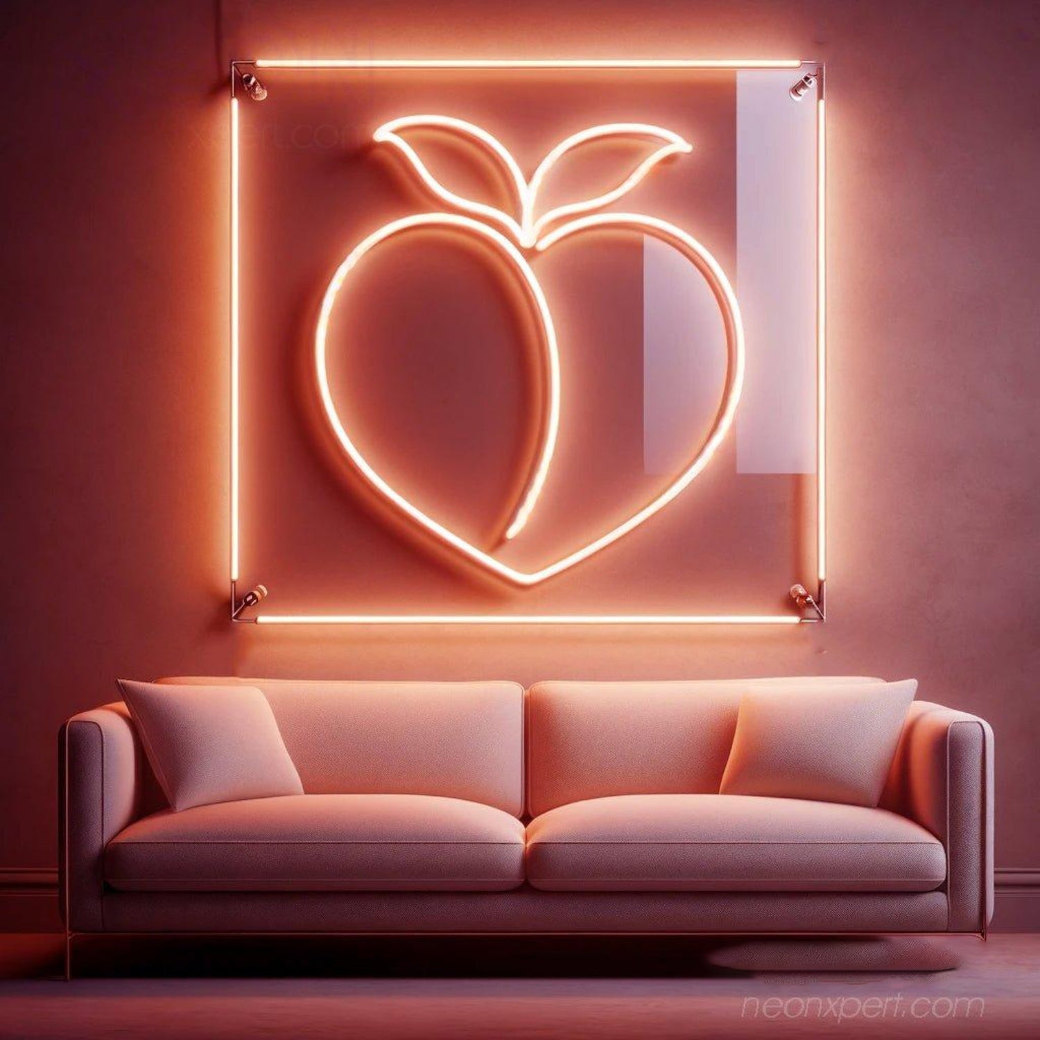 Peach Orange Green Led Neon Sign For Modern Living Room Decor | Shineneon