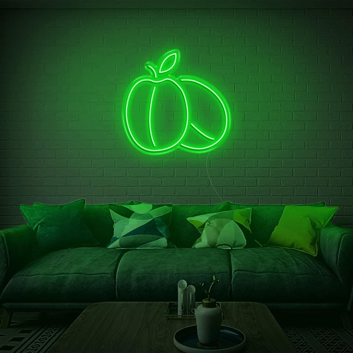 Peach V2 Red Apple Led Neon Sign For Indoor And Commercial Decor | Shineneon