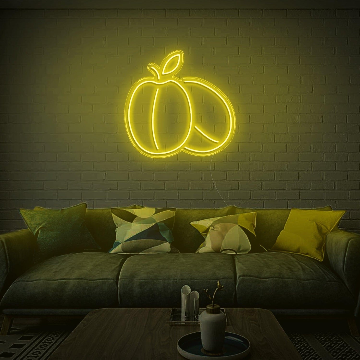 Peach V2 Red Apple Led Neon Sign For Indoor And Commercial Decor | Shineneon
