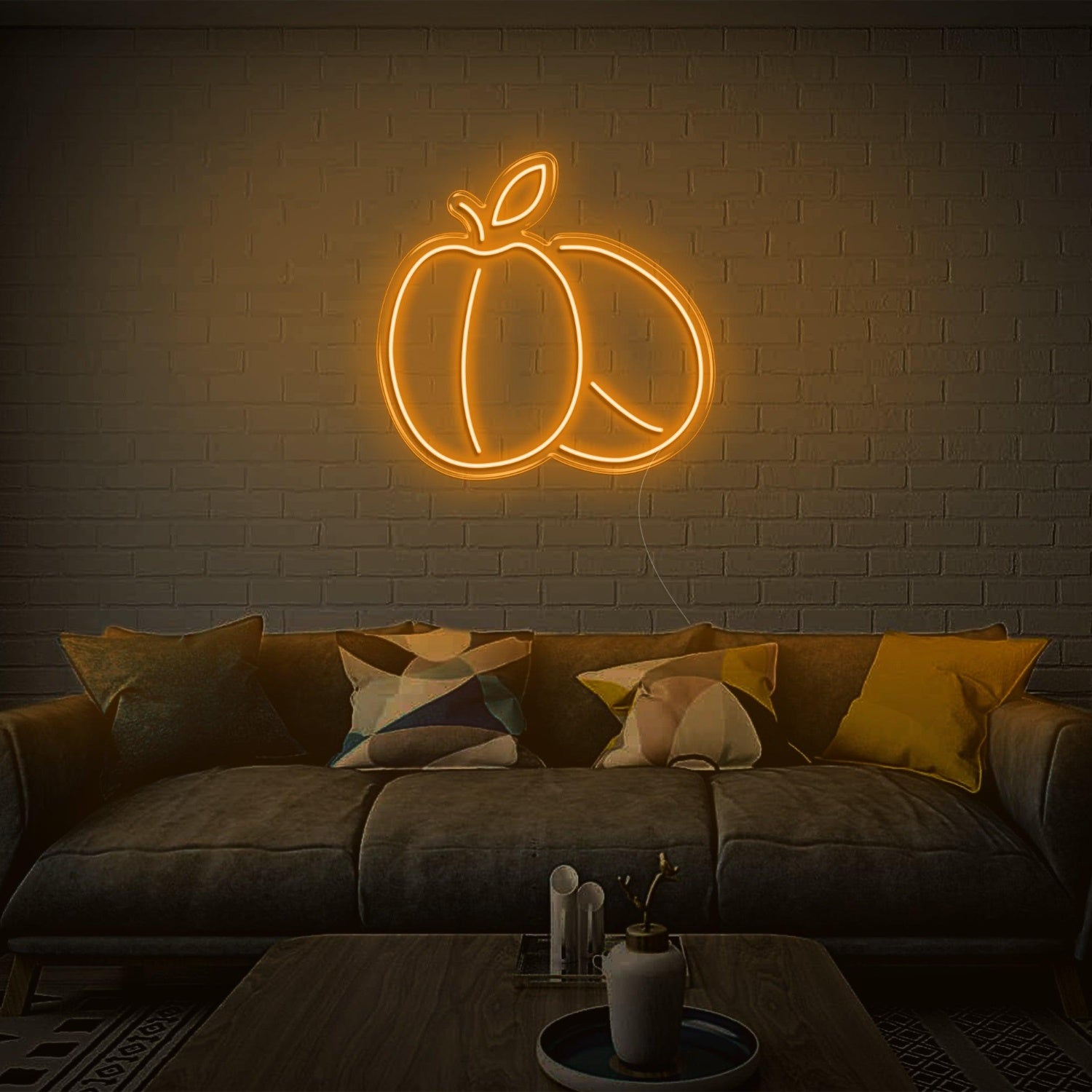 Peach V2 Red Apple Led Neon Sign For Indoor And Commercial Decor | Shineneon