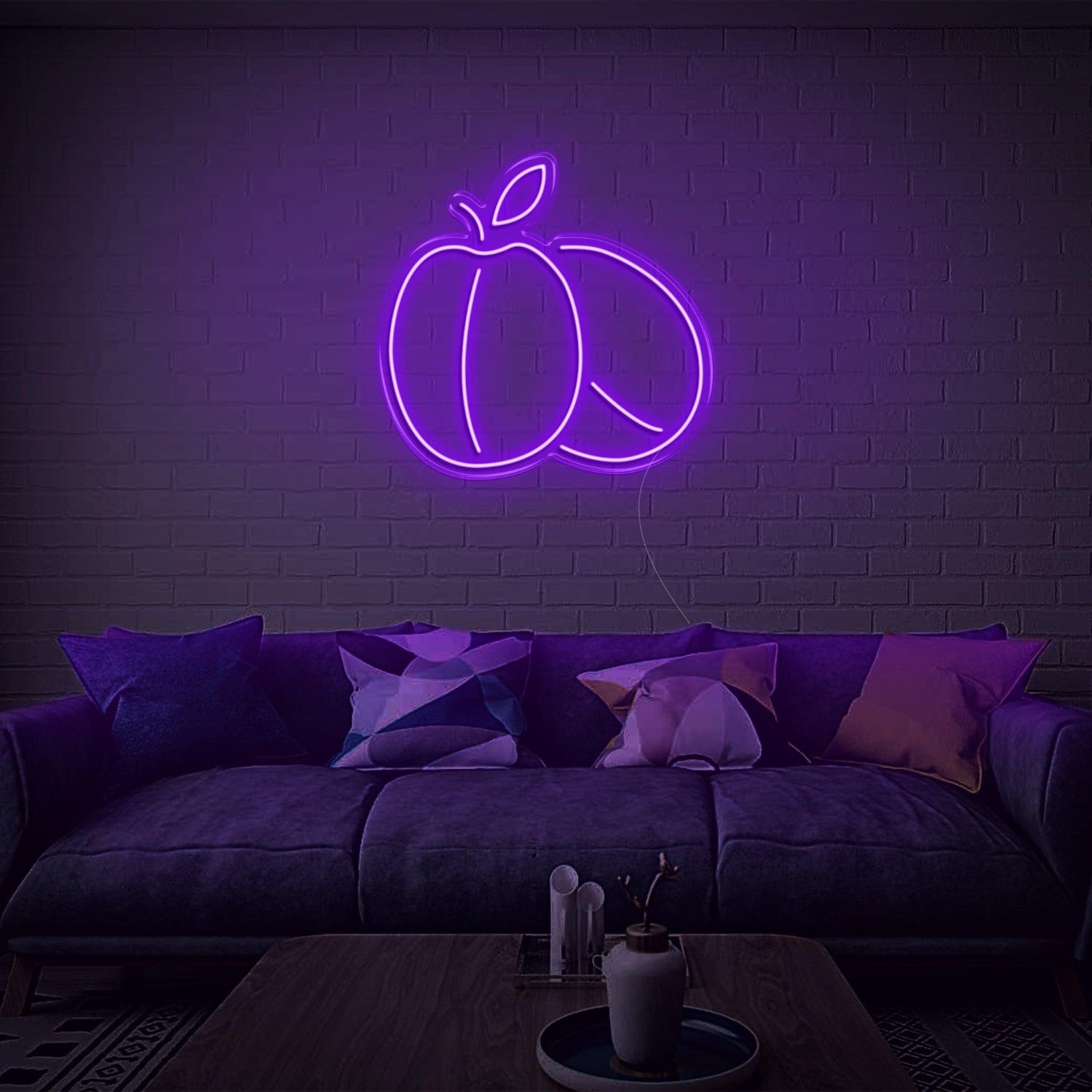 Peach V2 Red Apple Led Neon Sign For Indoor And Commercial Decor | Shineneon