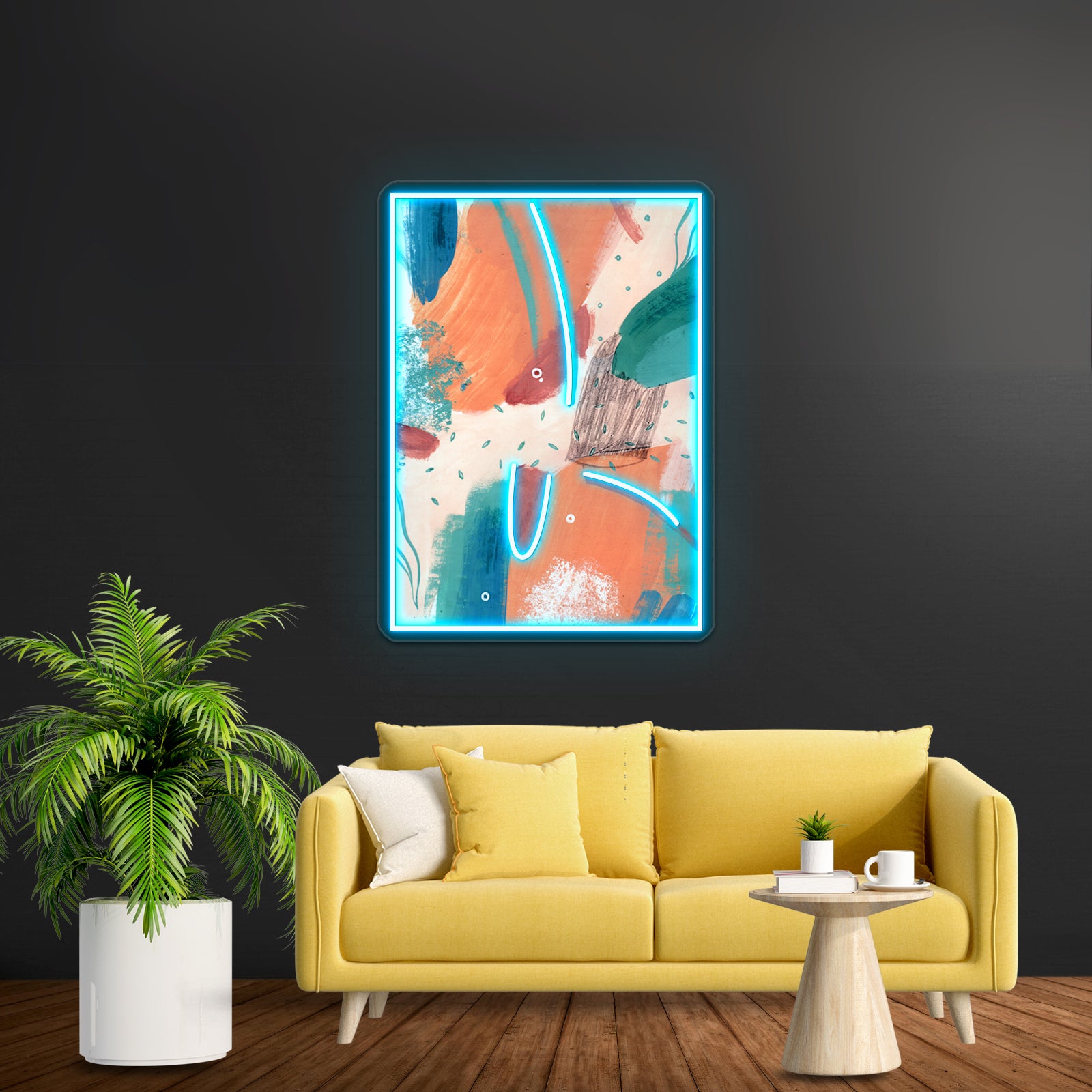 Peachy Abstraction No3 Wall Artwork Neon Signs | Shineneon