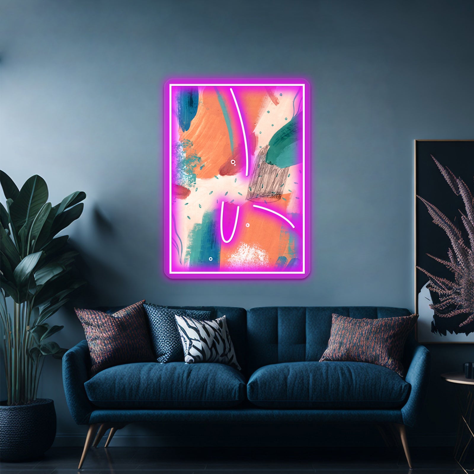 Peachy Abstraction No3 Wall Artwork Neon Signs | Shineneon