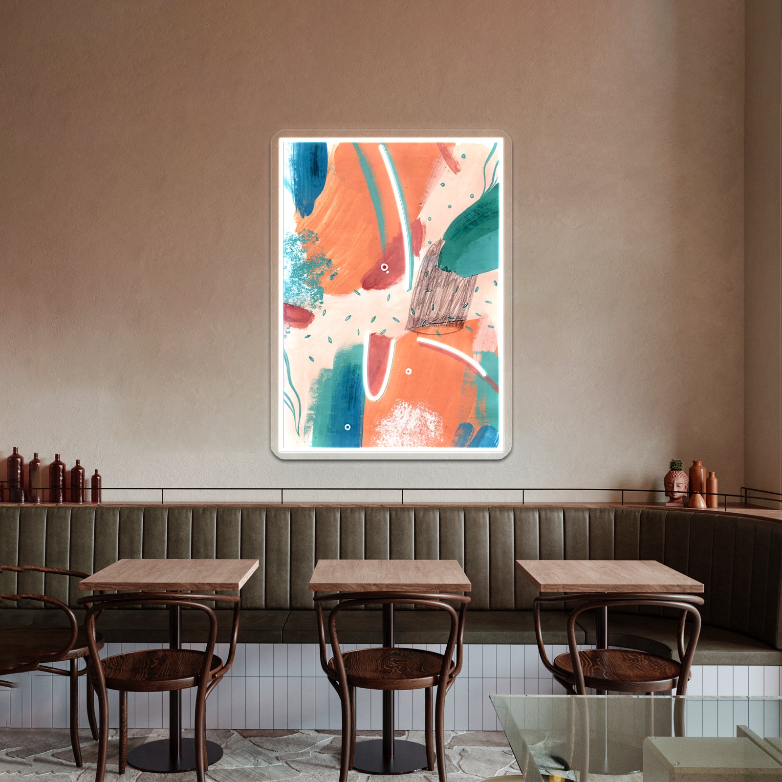 Peachy Abstraction No3 Wall Artwork Neon Signs | Shineneon