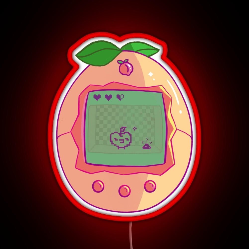 Peachy Tamagotchi Rgb Led Neon Sign Pop Wall Art - Shineneon