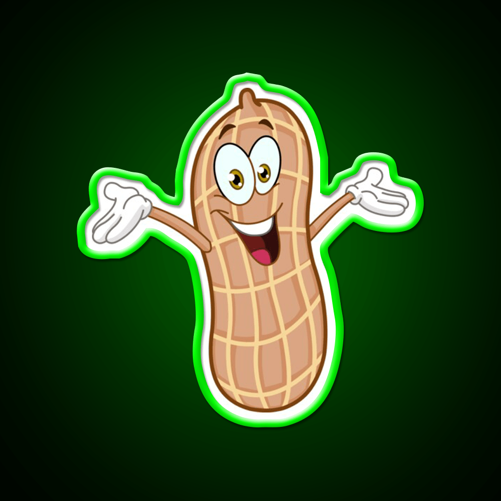 Peanut Cartoon Snack Food Led Neon Sign Rgb Color - Shineneon