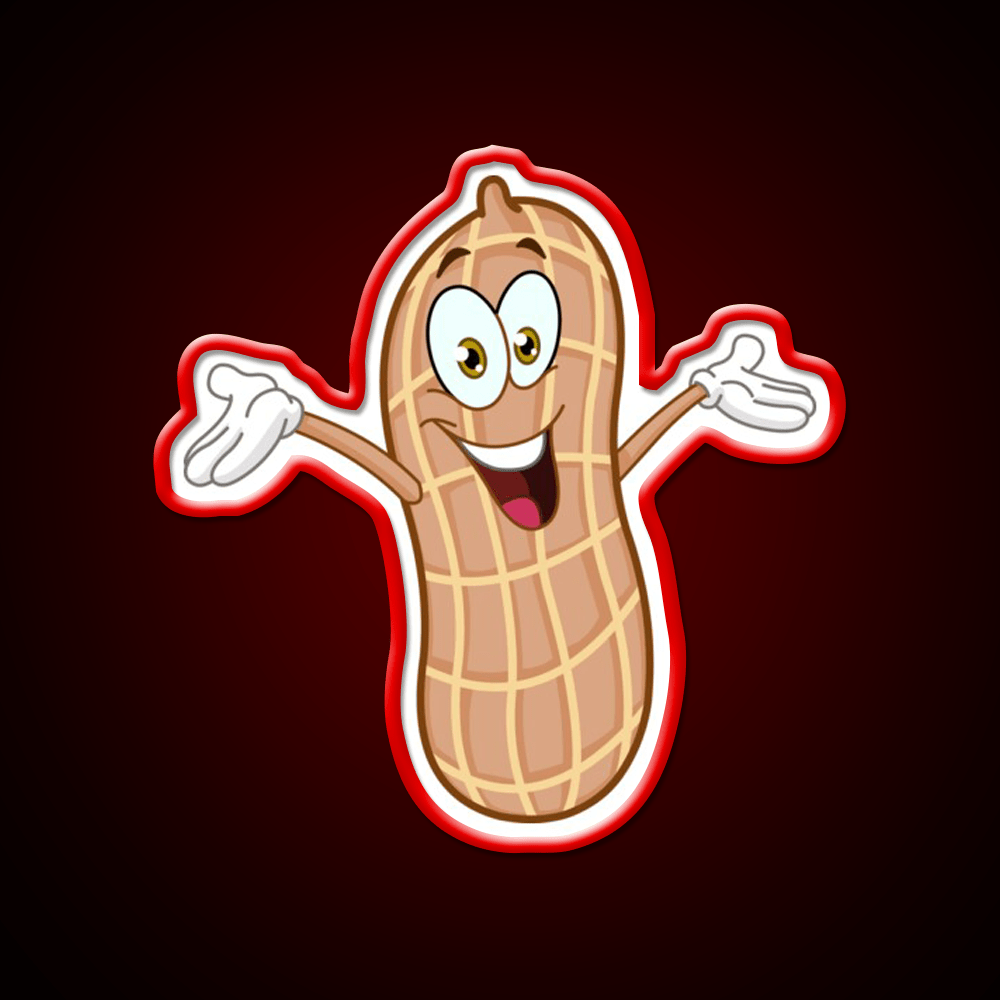 Peanut Cartoon Snack Food Led Neon Sign Rgb Color - Shineneon