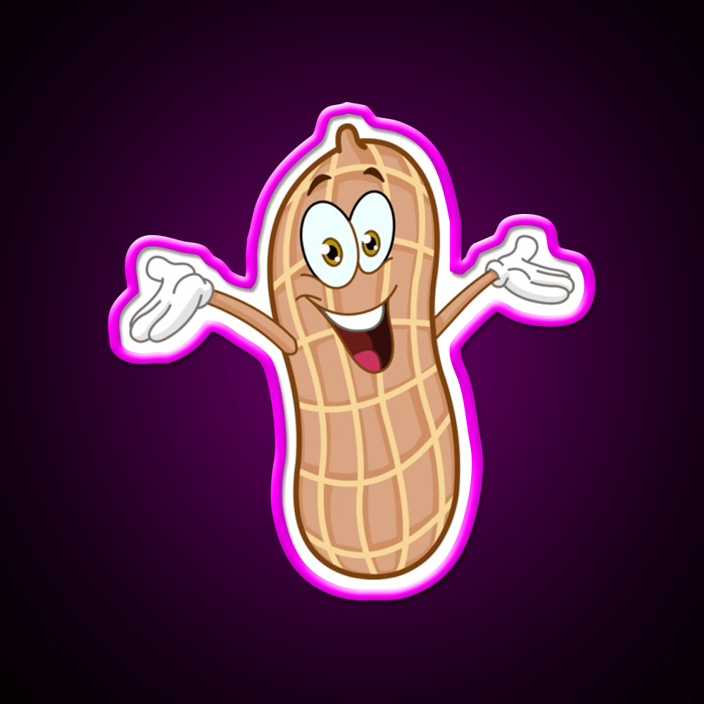 Peanut Cartoon Snack Food Led Neon Sign Rgb Color - Shineneon