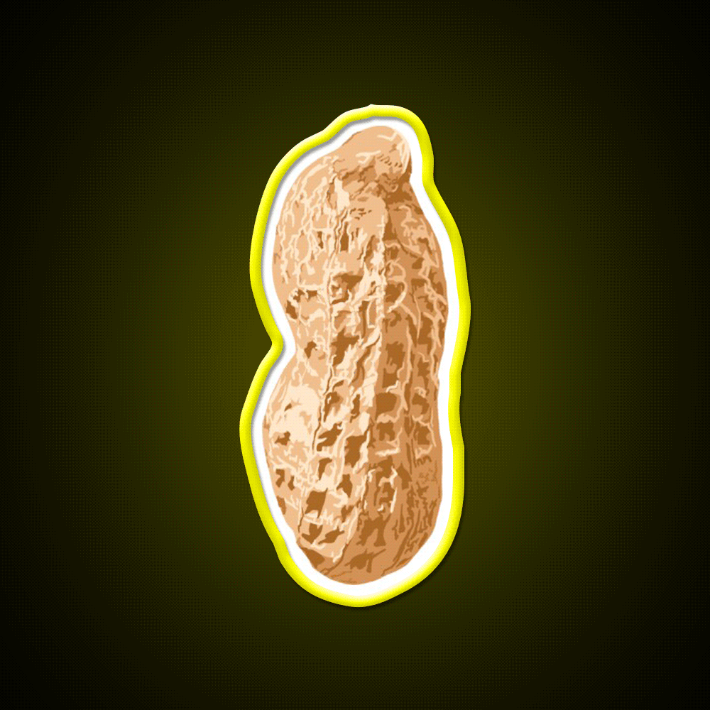 Peanut Snack Food Led Neon Sign Rgb Color - Custom LED neon sign front view