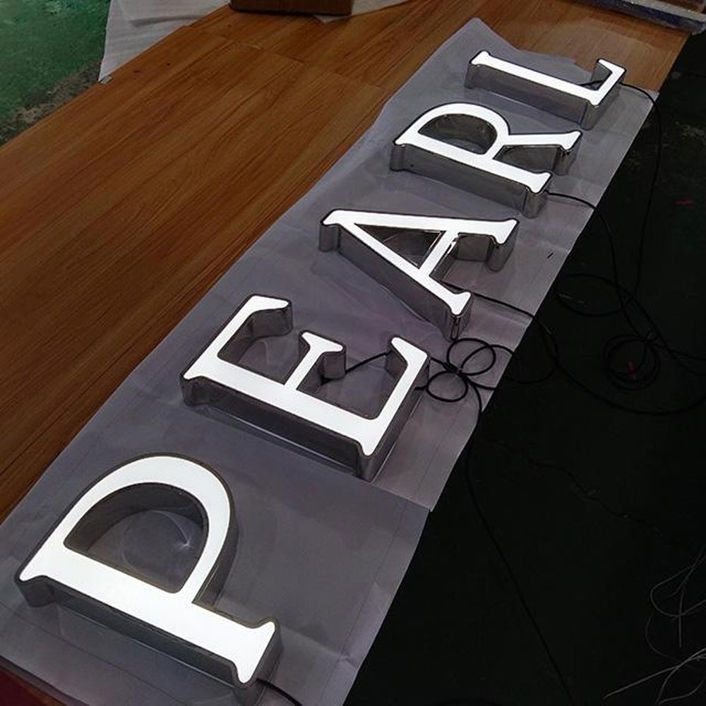 Pearl 3D Frontlit Letters Metal Led Sign