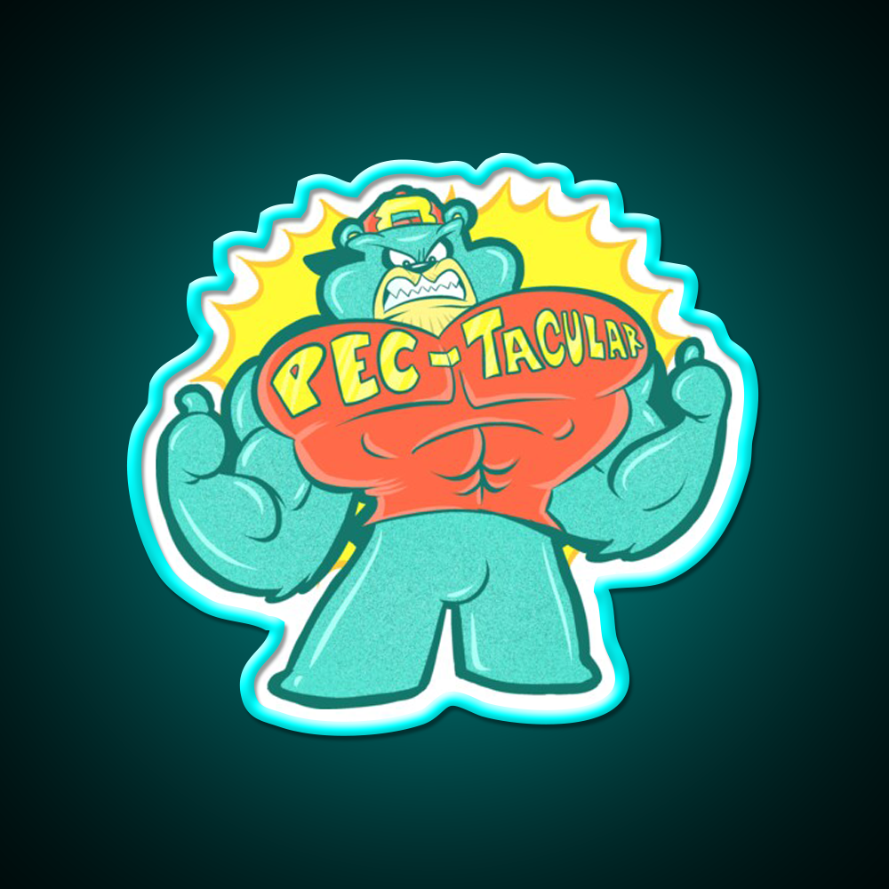 Pec Tacular Gym Fitness Led Neon Sign Rgb Color