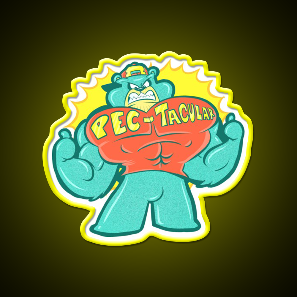 Pec Tacular Gym Fitness Led Neon Sign Rgb Color