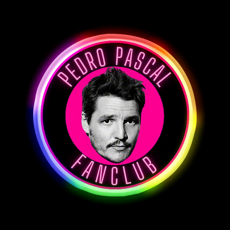 Pedro Pascal Fanclub Whiskey Drink Bar Led Neon Sign Rgb Color