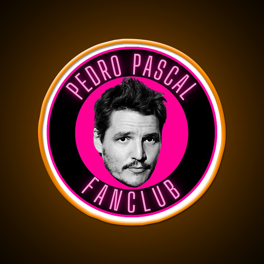 Pedro Pascal Fanclub Whiskey Drink Bar Led Neon Sign Rgb Color