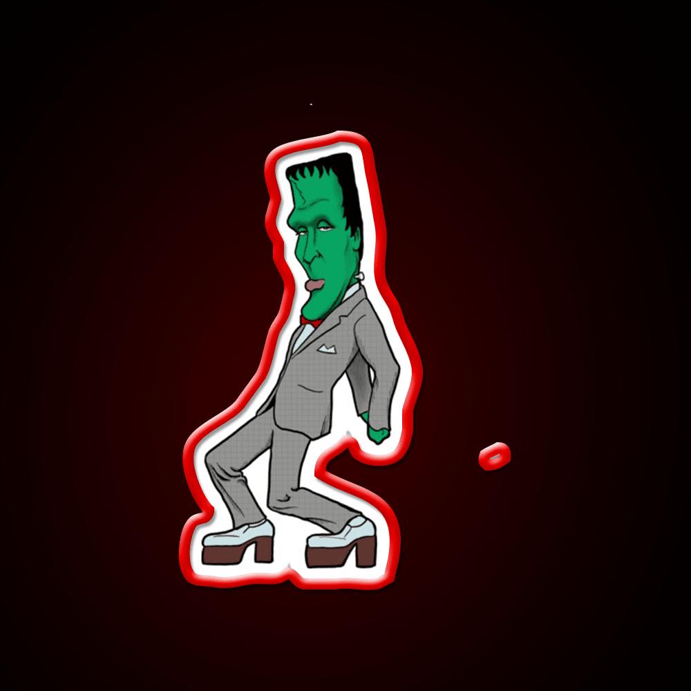 Pee Wee Herman Munster Caricature Party Drink Tequila Led Neon Sign Rgb Color - Shineneon