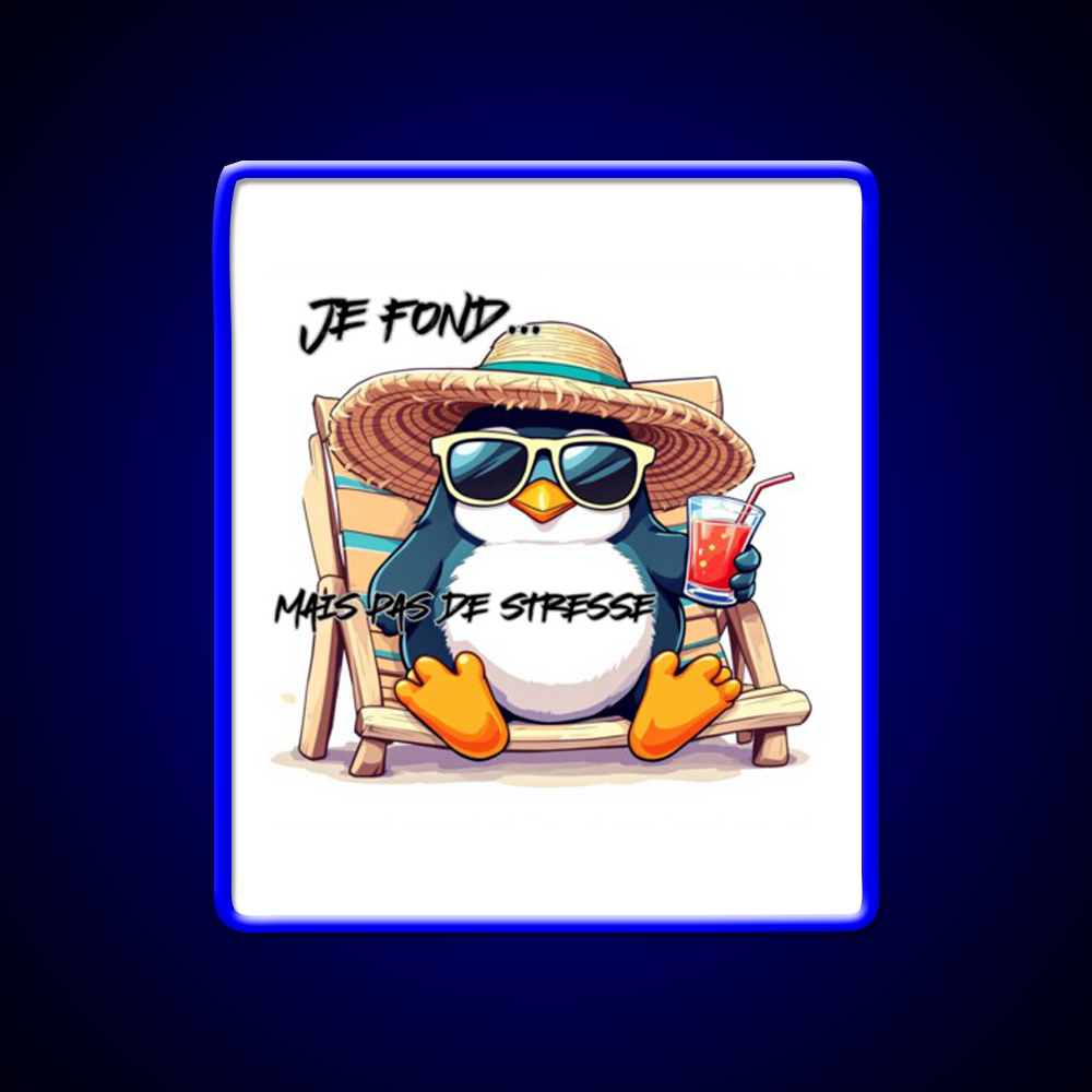 Penguin On Vacation Cocktail Bar Decor Led Neon Sign Rgb Color - LED neon sign view 5