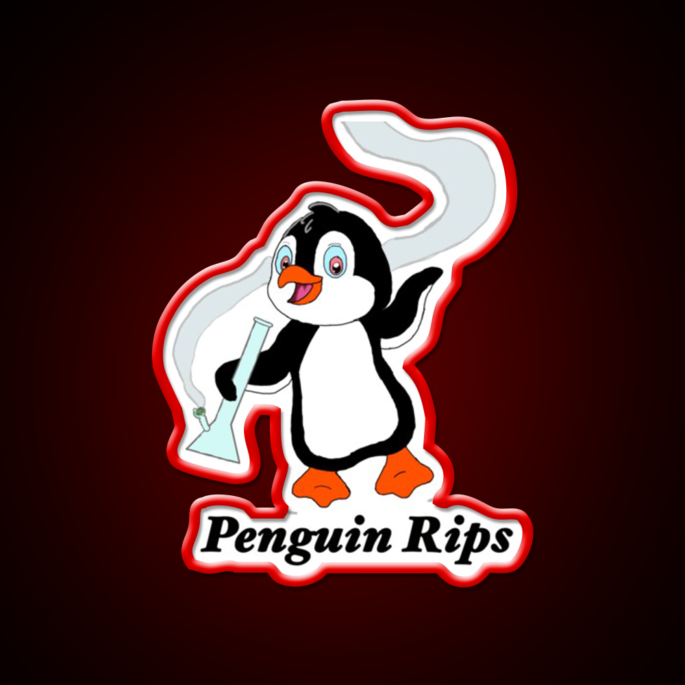 Penguin Rips Hemp Inspired Green Leaf Led Neon Sign Rgb Color - LED neon sign view 10