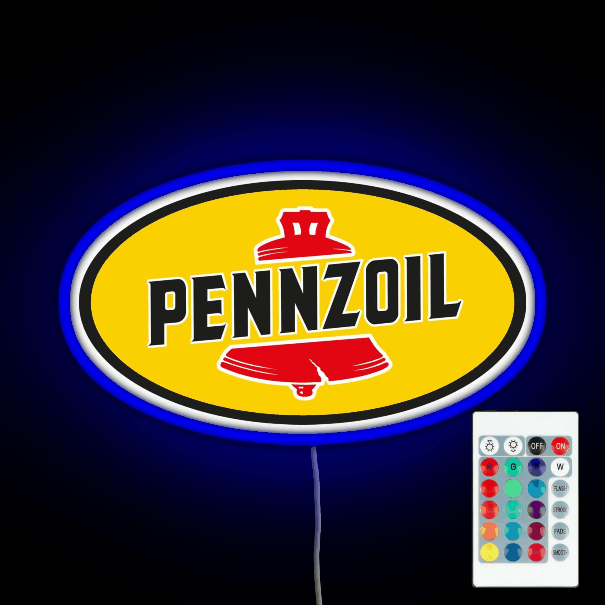 Pennzoil Old Logo Rgb Led Neon Sign Pop Wall Art