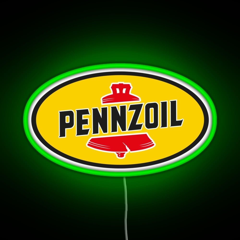 Pennzoil Old Logo Rgb Led Neon Sign Pop Wall Art - Shineneon