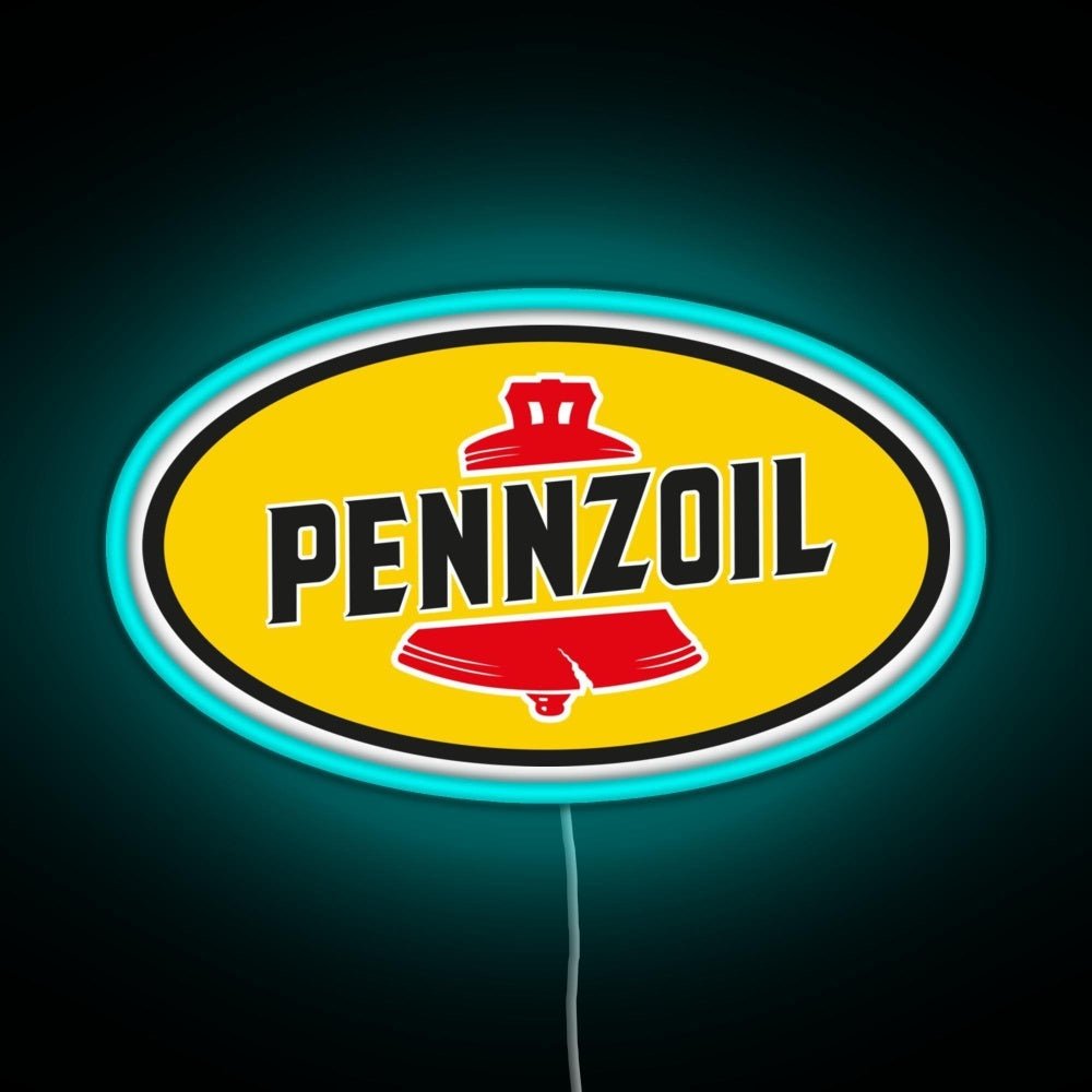 Pennzoil Old Logo Rgb Led Neon Sign Pop Wall Art - Shineneon