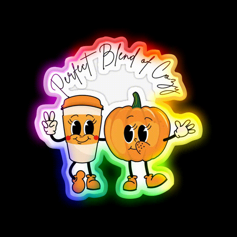 Perfect Blend Of Cozy Cafe Led Neon Sign Espresso Bar Art Rgb Color