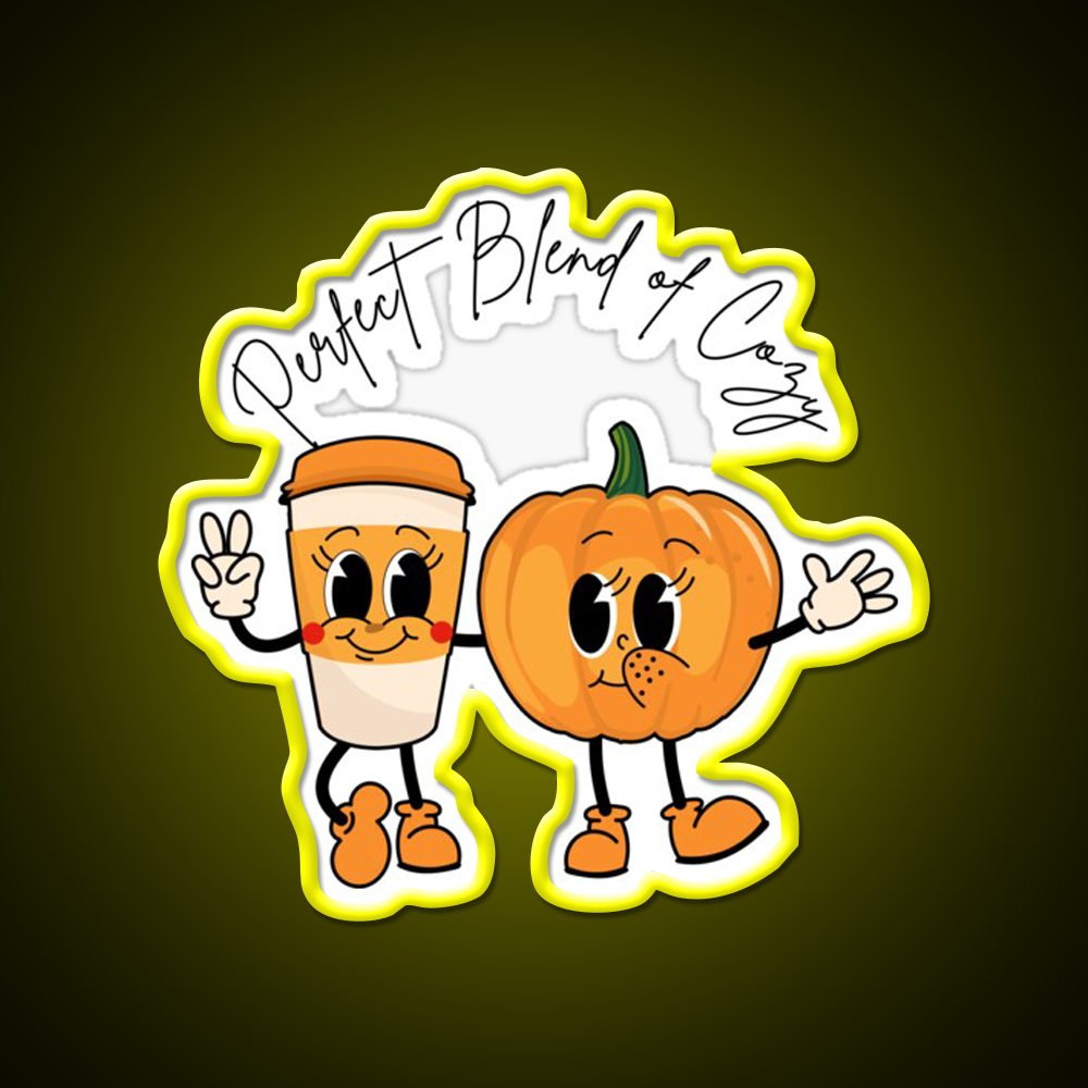 Perfect Blend Of Cozy Cafe Led Neon Sign Espresso Bar Art Rgb Color