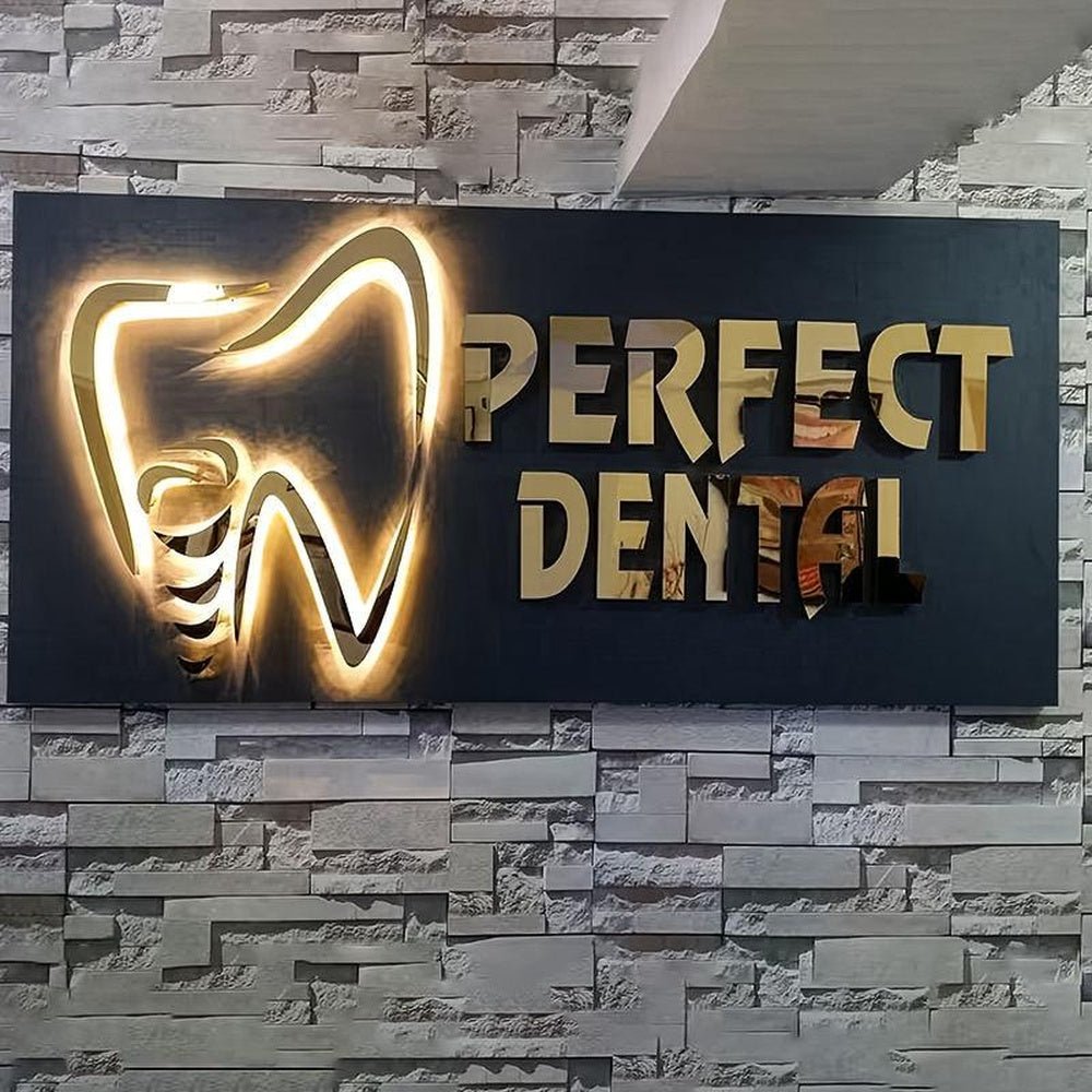 Perfect Dental 3D Backlit Letters Business Metal Led Sign - Shineneon