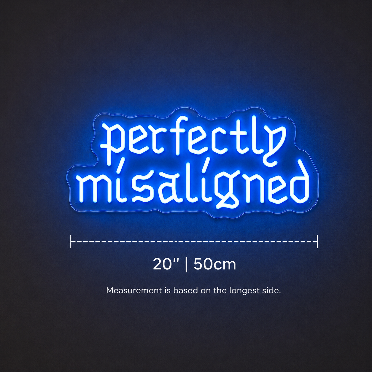 Perfectly Misalligned Wall Decor LED Neon Sign - 04 Size Image