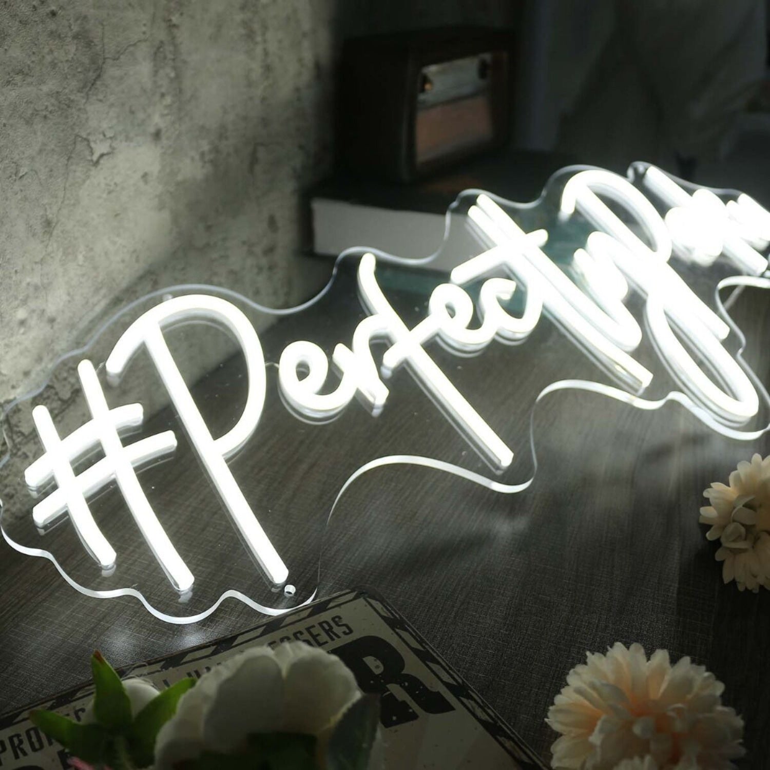 Perfectly Poku White Led Neon Sign - Shineneon