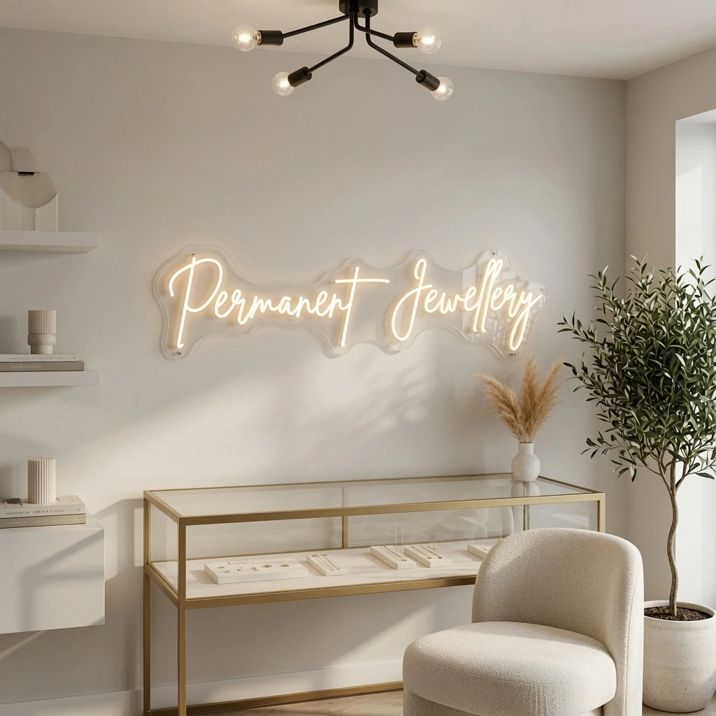 Permanent Jewelry LED Neon Sign - 02 High-Converting Product Image