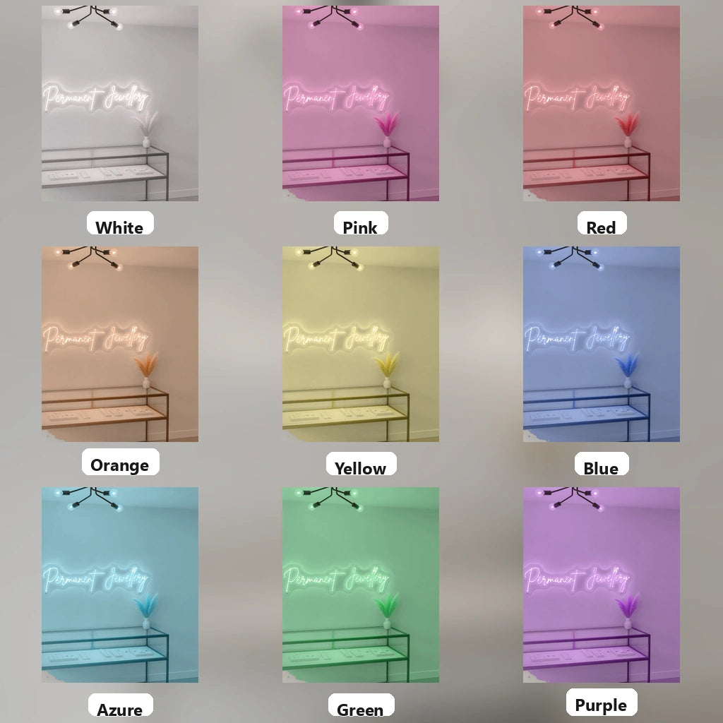 Permanent Jewelry LED Neon Sign - 05 Color Grid