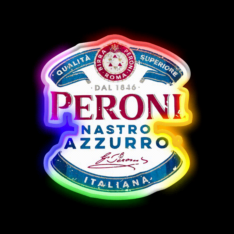 Peroni Nastro Azzurro Beer Bar Decor Led Neon Sign Rgb Color