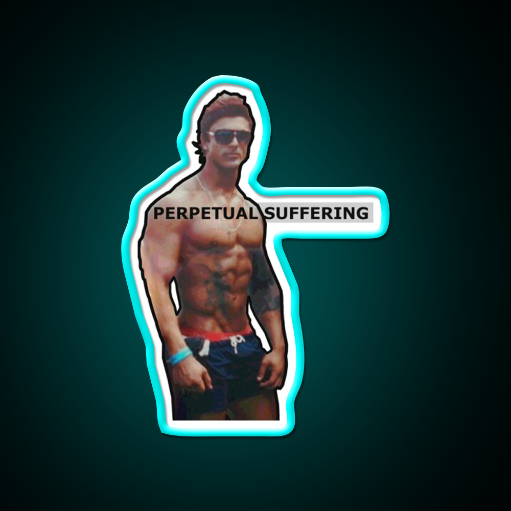 Perpetual Suffering Gym Fitness Led Neon Sign Rgb Color