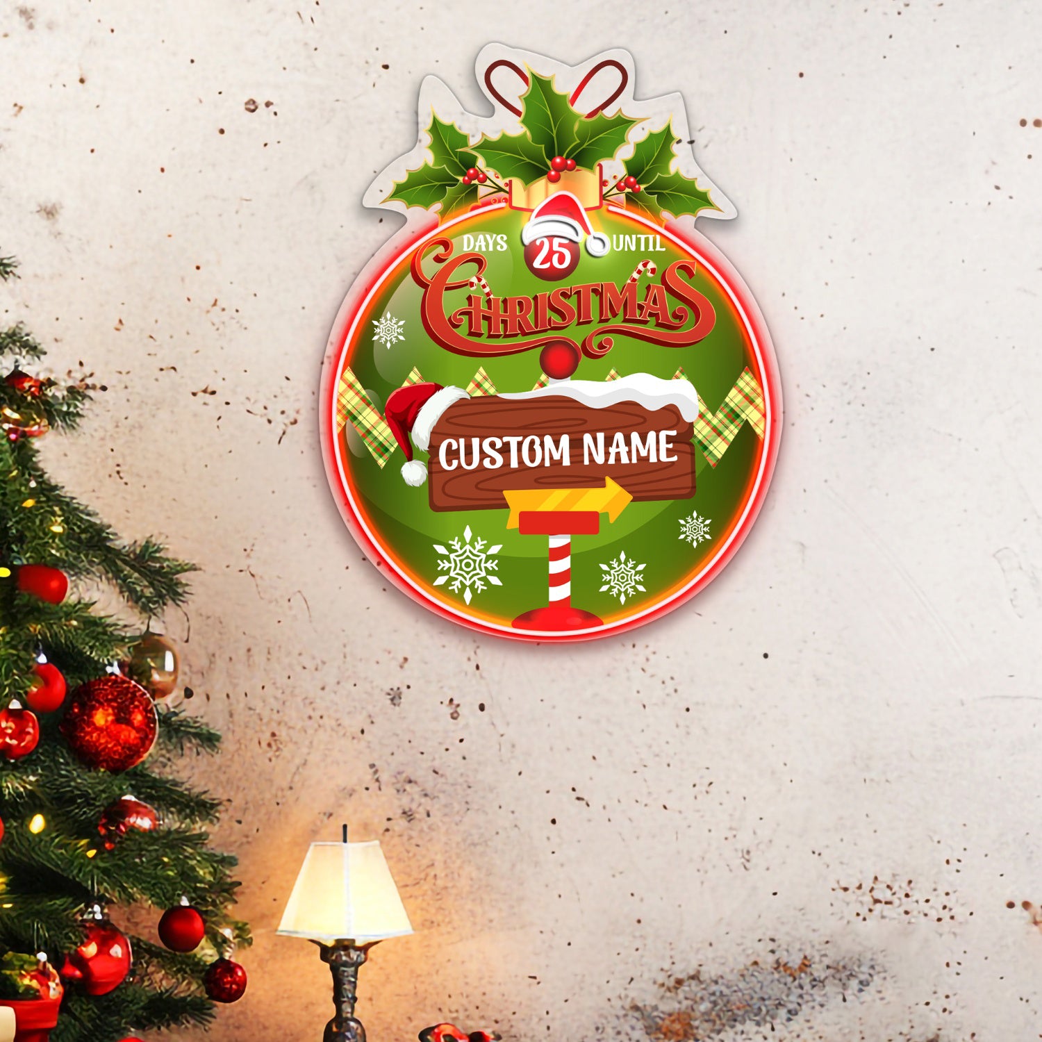 Personalize Christmas Acrylic Led Neon Sign | Shineneon
