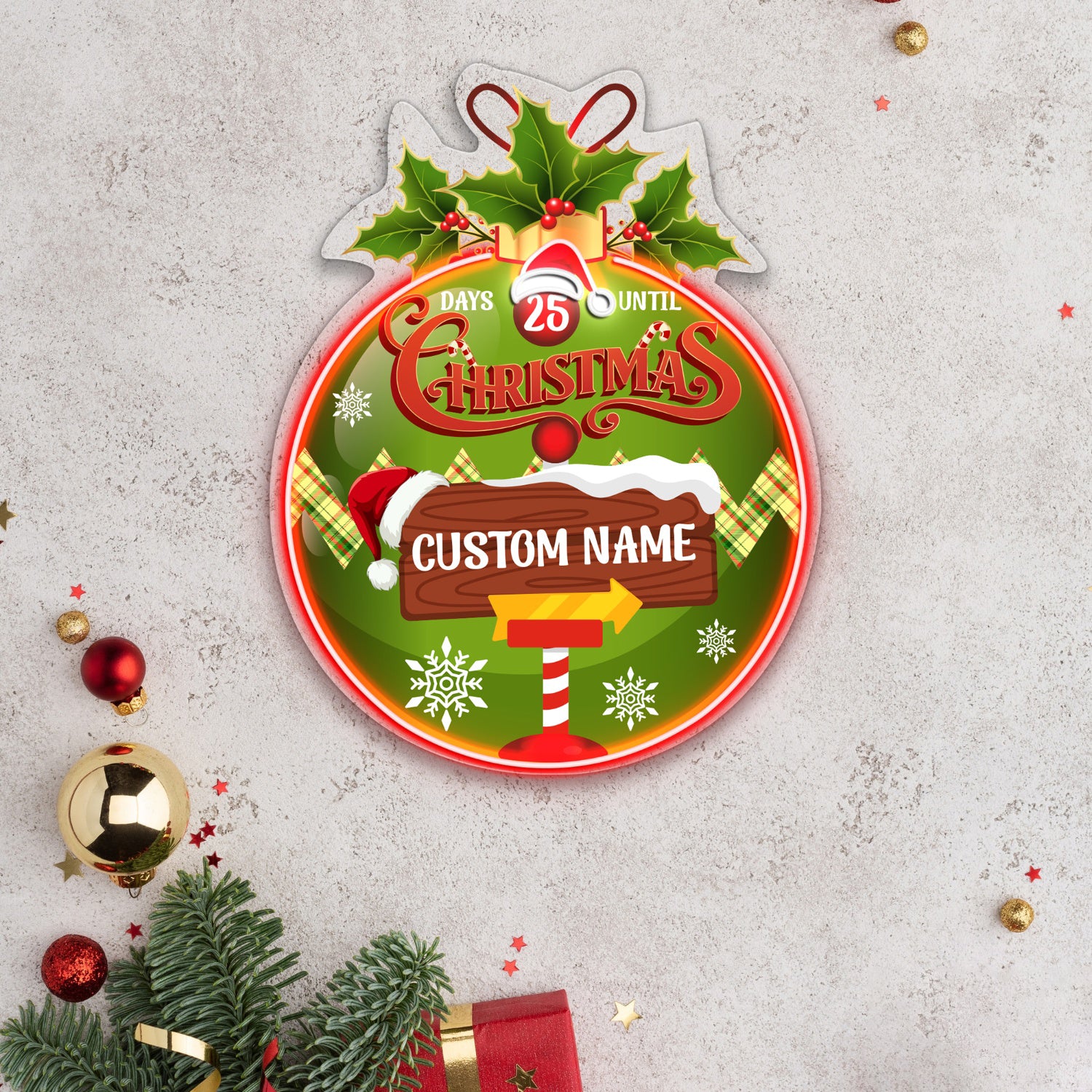 Personalize Christmas Acrylic Led Neon Sign | Shineneon