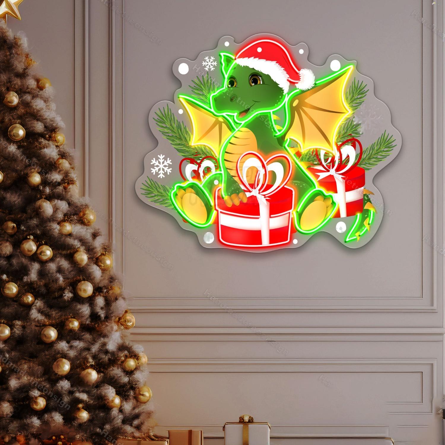 Personalized Dinosaur Merry Christmas | Shineneon
