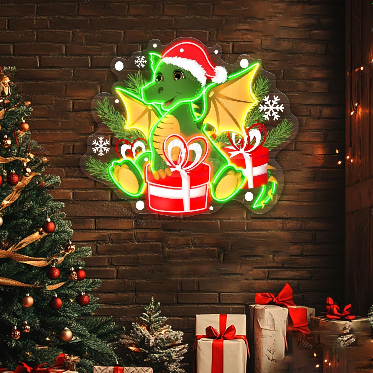 Personalized Dinosaur Merry Christmas | Shineneon