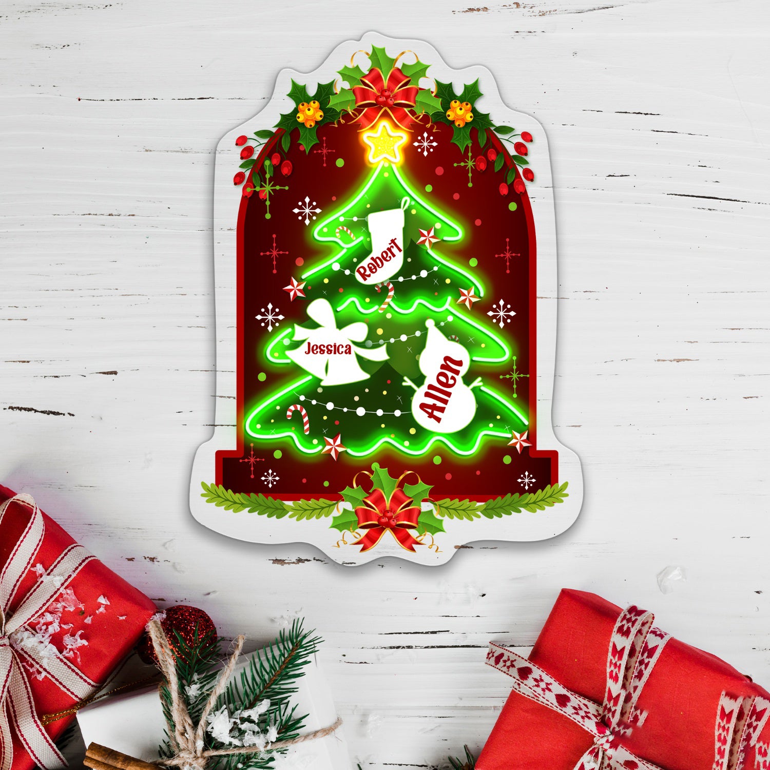 Personalized Family Tree Name Acrylic Led Neon Sign | Shineneon