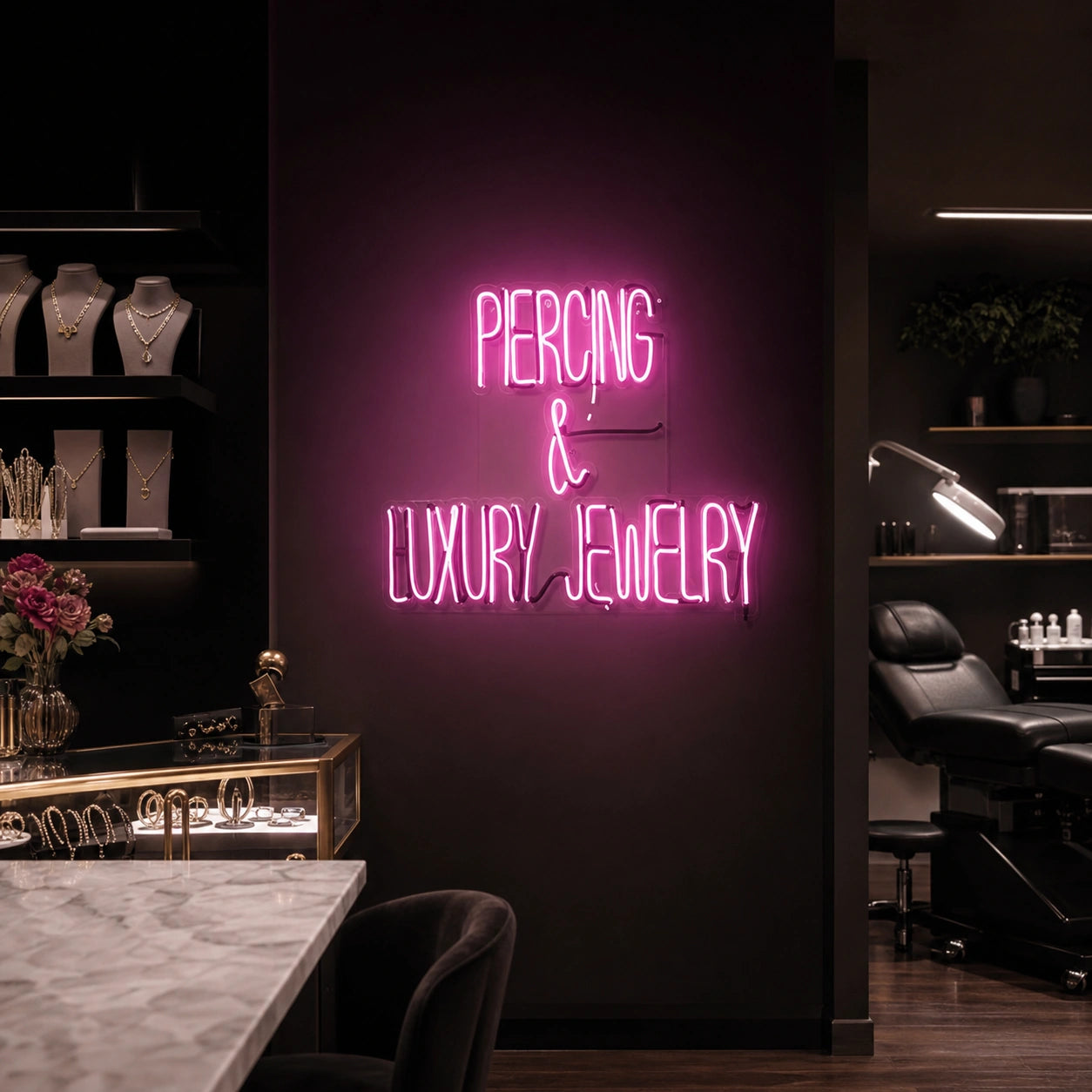 Persong And Luxury Jewelry LED Neon Sign Garage Man Cave Neon Sign real lifestyle scene