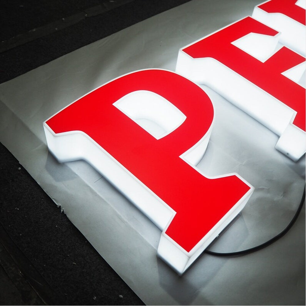 Pet 3D Frontlit And Backlit Channel Letter Led Light Sign