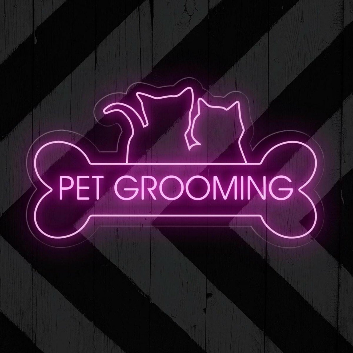 Pet Grooming Open Neon Dog Bone Led Sign | Shineneon