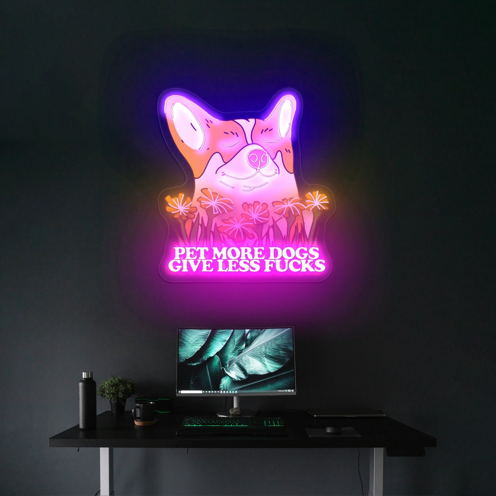 Pet More Dogs Give Less Fus Artwork Cheap Neon Signs - Shineneon