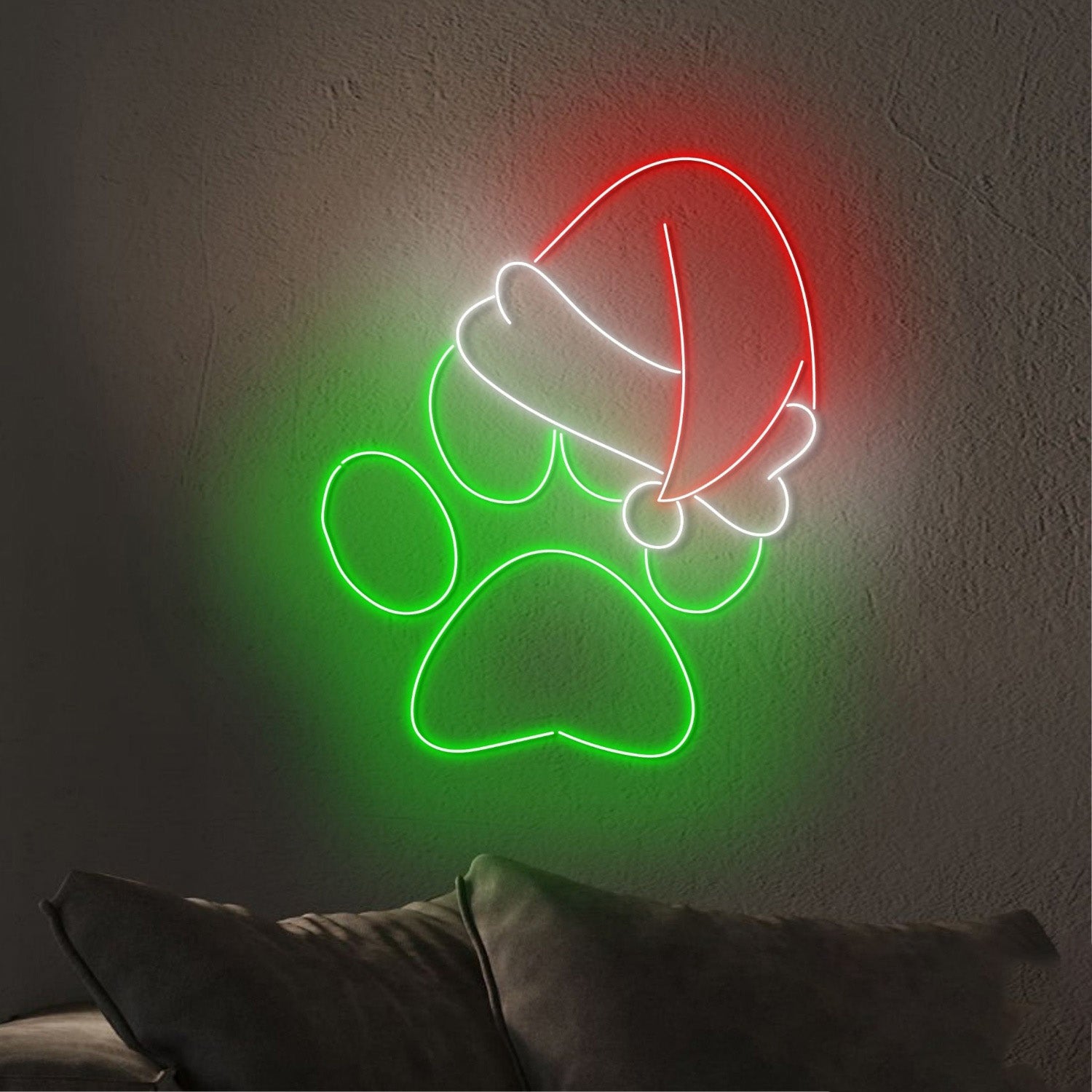 Pets Santa Paw Led Neon Sign | Shineneon